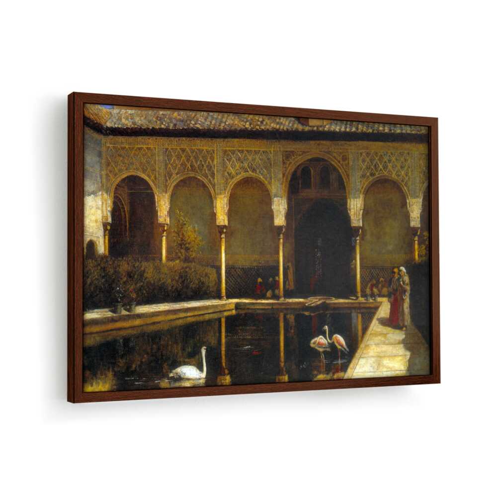 A Court In The Alhambra - Framed Canvas