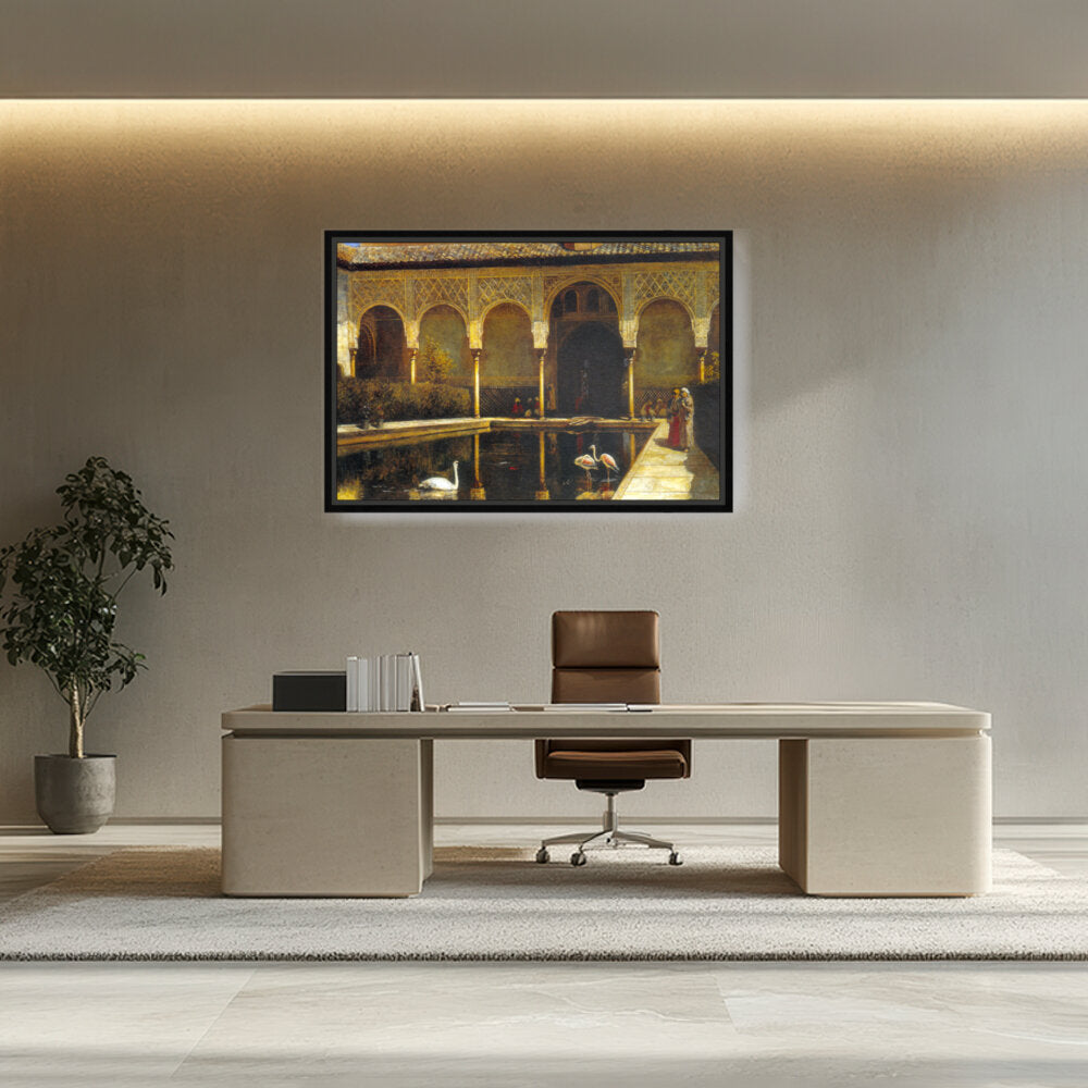 A Court In The Alhambra - FLOATING FRAME