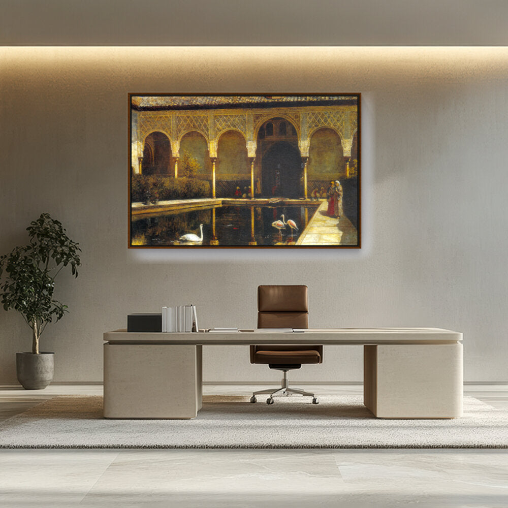 A Court In The Alhambra - FLOATING FRAME