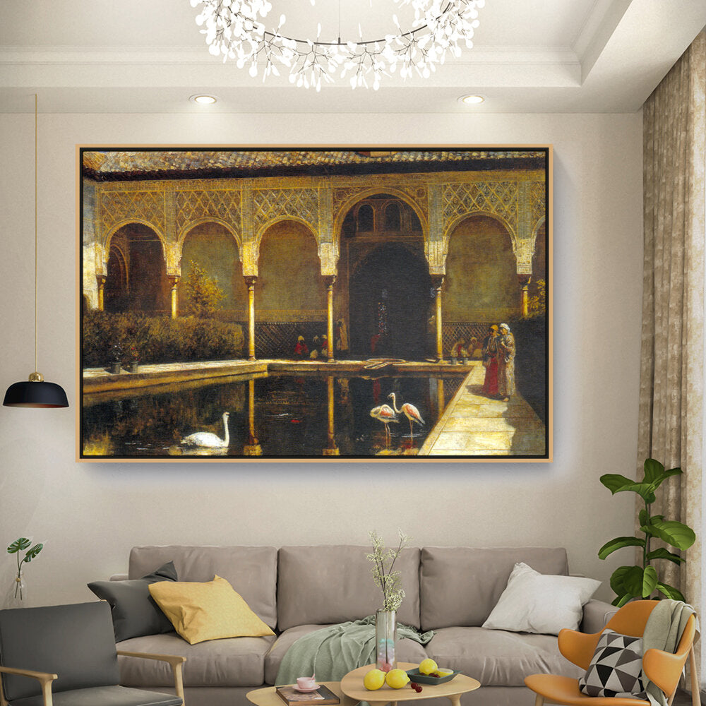 A Court In The Alhambra - FLOATING FRAME