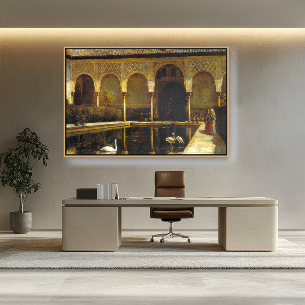 A Court In The Alhambra - FLOATING FRAME
