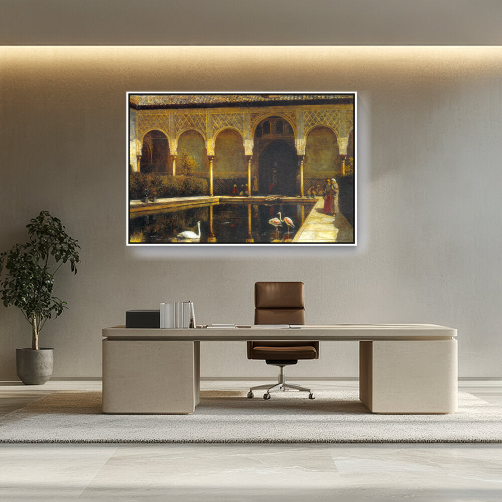 A Court In The Alhambra - FLOATING FRAME