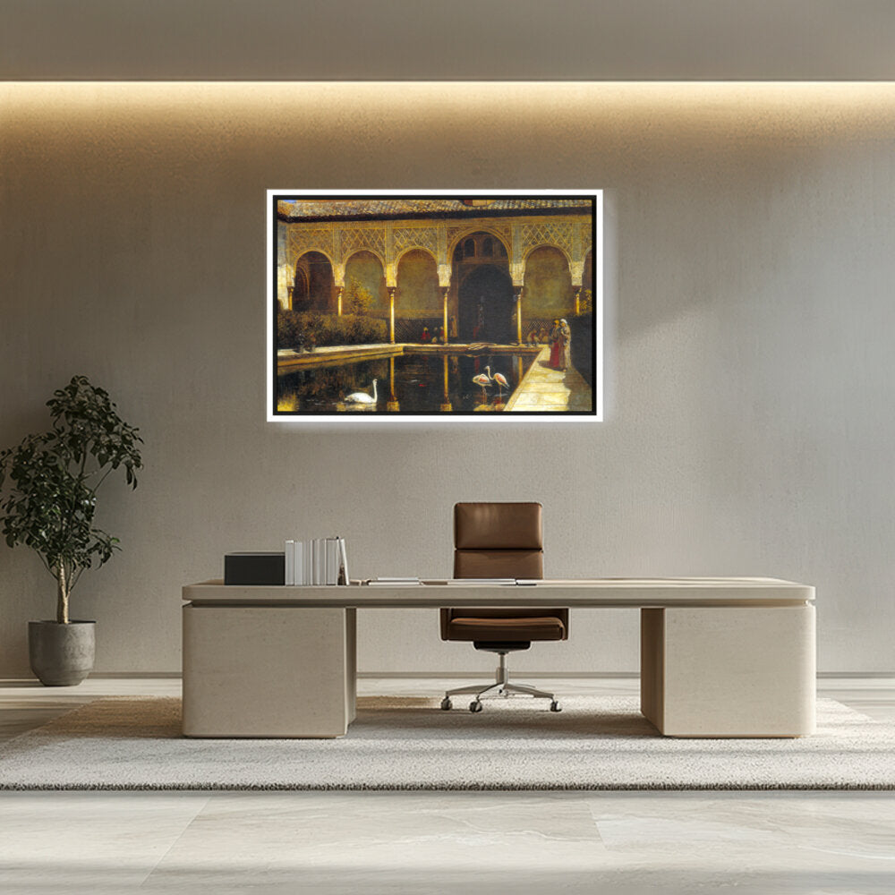 A Court In The Alhambra - FLOATING FRAME