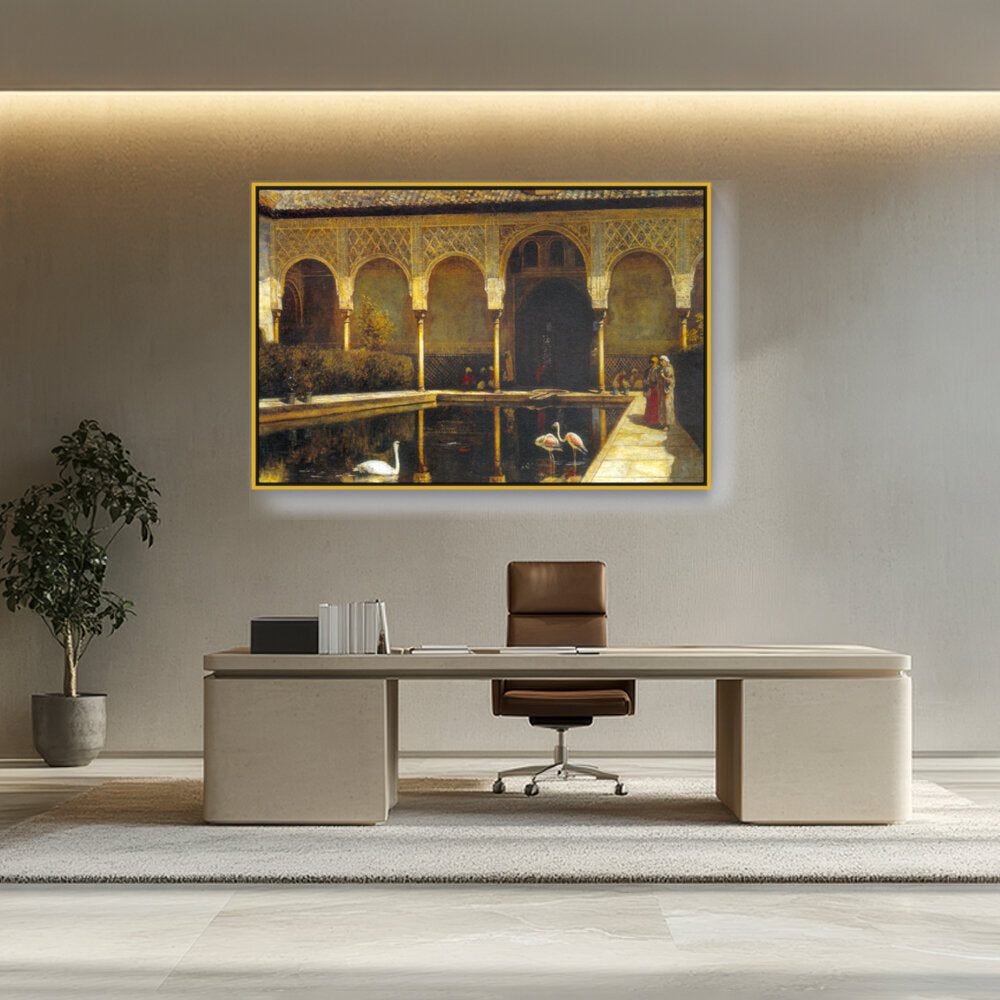 A Court In The Alhambra - FLOATING FRAME