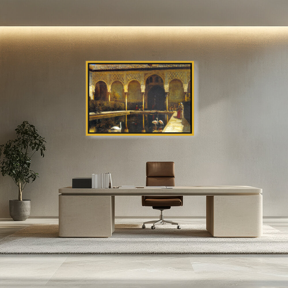 A Court In The Alhambra - FLOATING FRAME