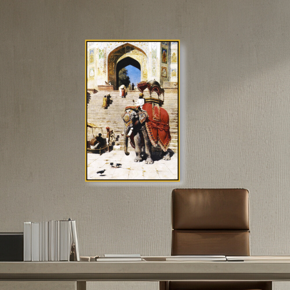 Royal Elephant At The Gateway - FLOATING FRAME