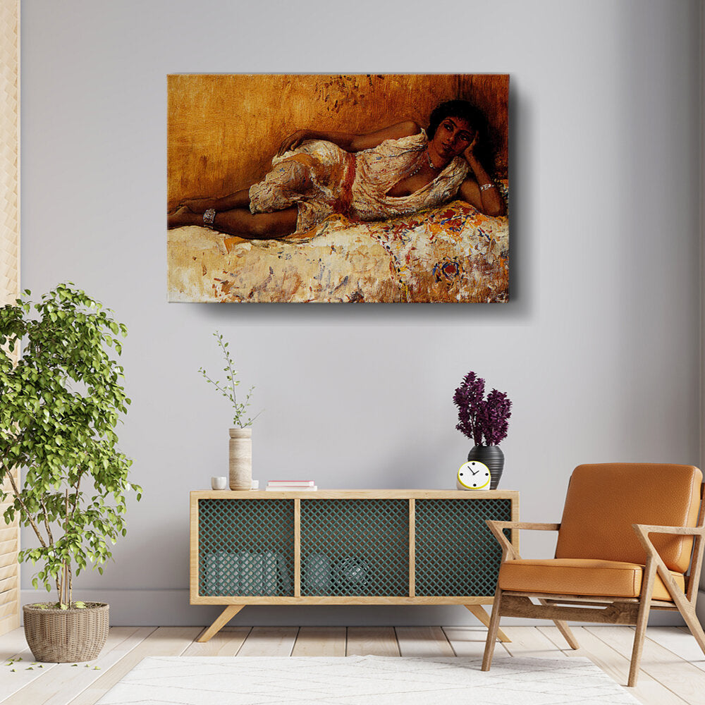 Moorish Girl Lying On A Couch