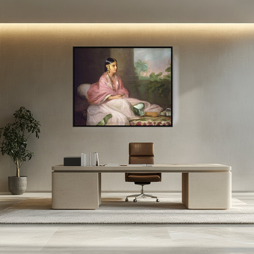 Indian Bibi Jemdanee - FLOATING FRAME