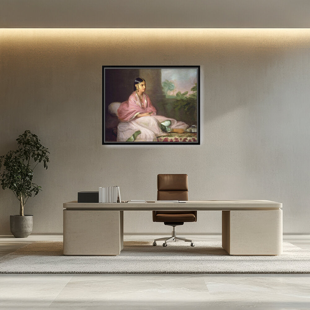 Indian Bibi Jemdanee - FLOATING FRAME