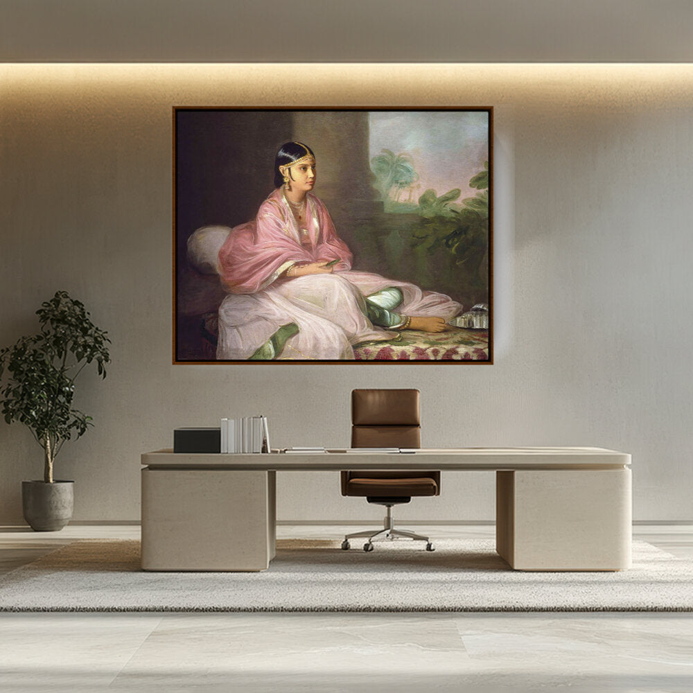 Indian Bibi Jemdanee - FLOATING FRAME