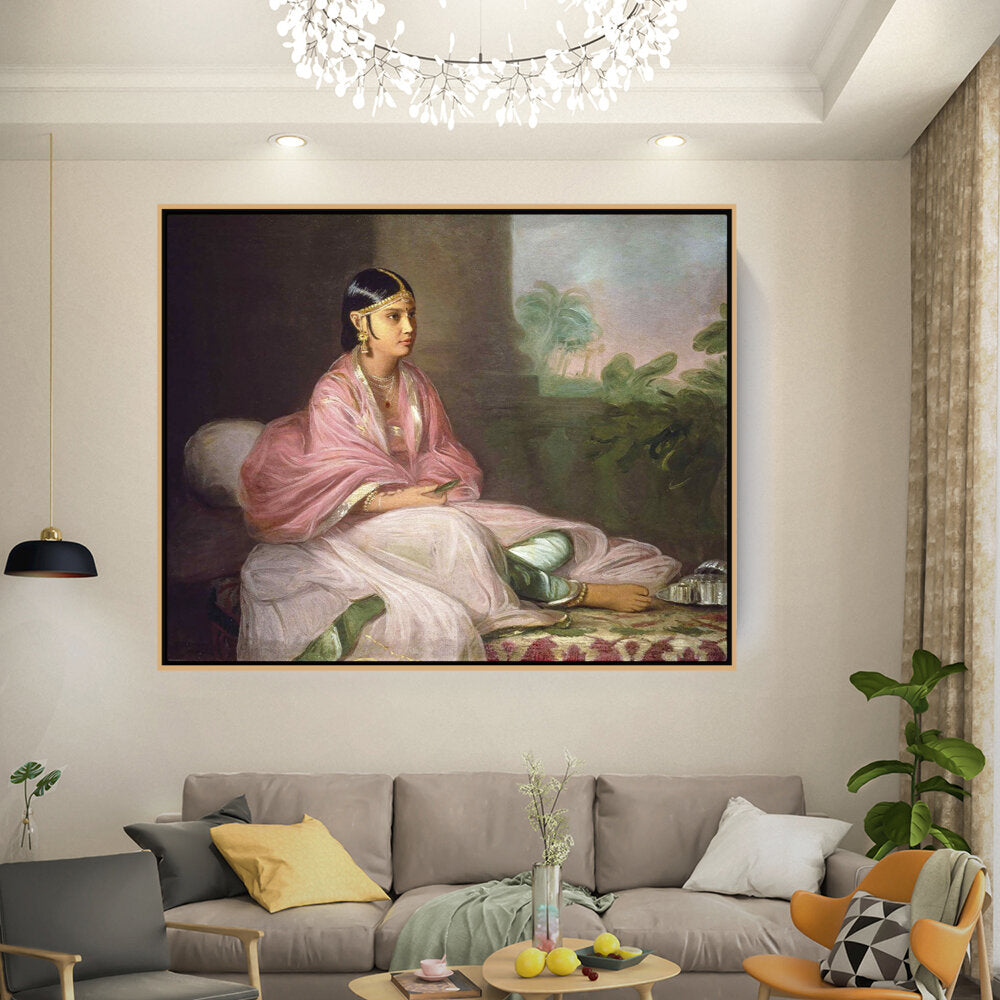 Indian Bibi Jemdanee - FLOATING FRAME