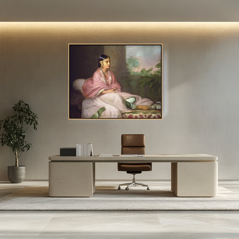 Indian Bibi Jemdanee - FLOATING FRAME