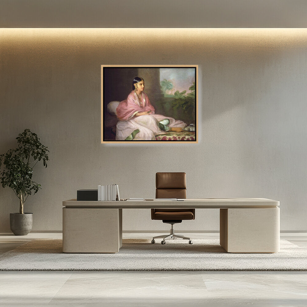 Indian Bibi Jemdanee - FLOATING FRAME
