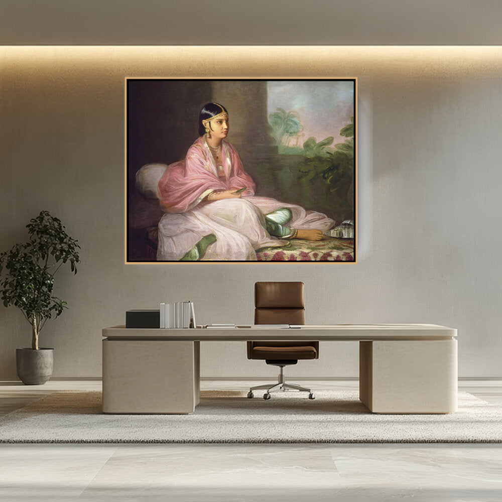 Indian Bibi Jemdanee - FLOATING FRAME