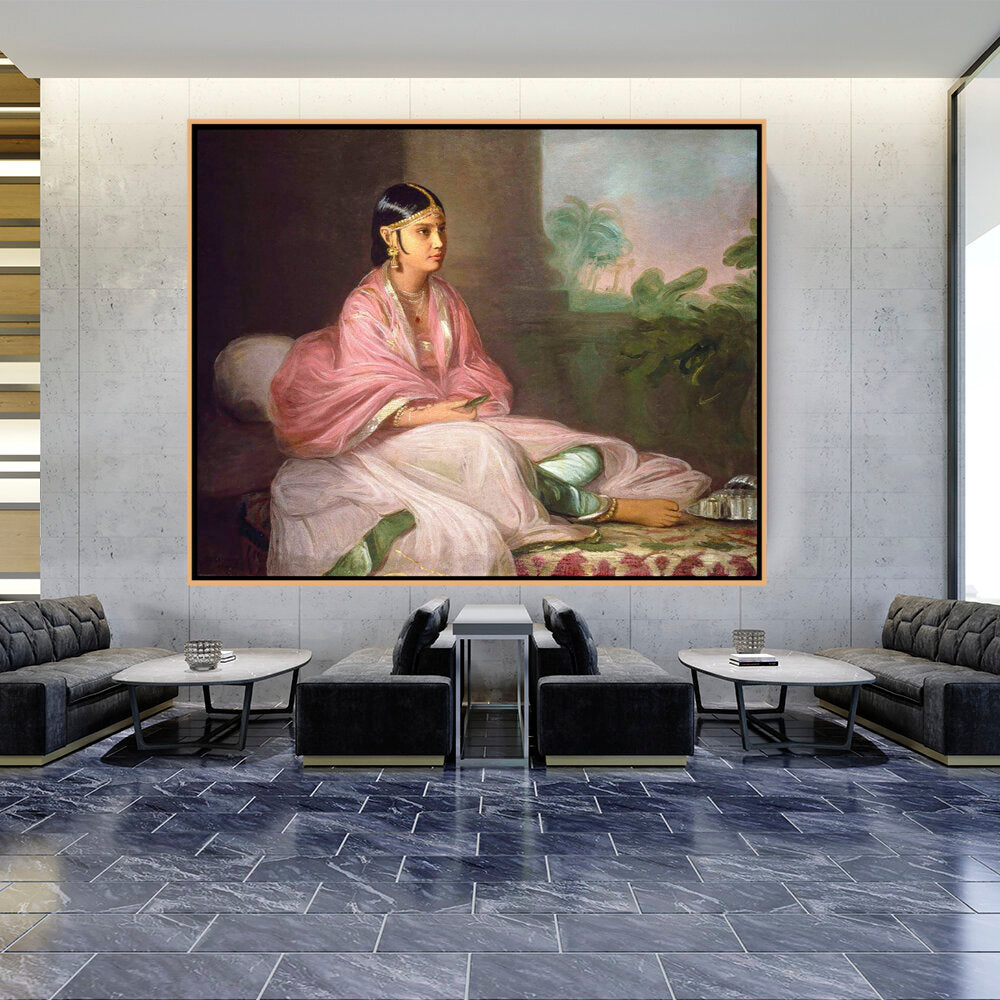 Indian Bibi Jemdanee - FLOATING FRAME