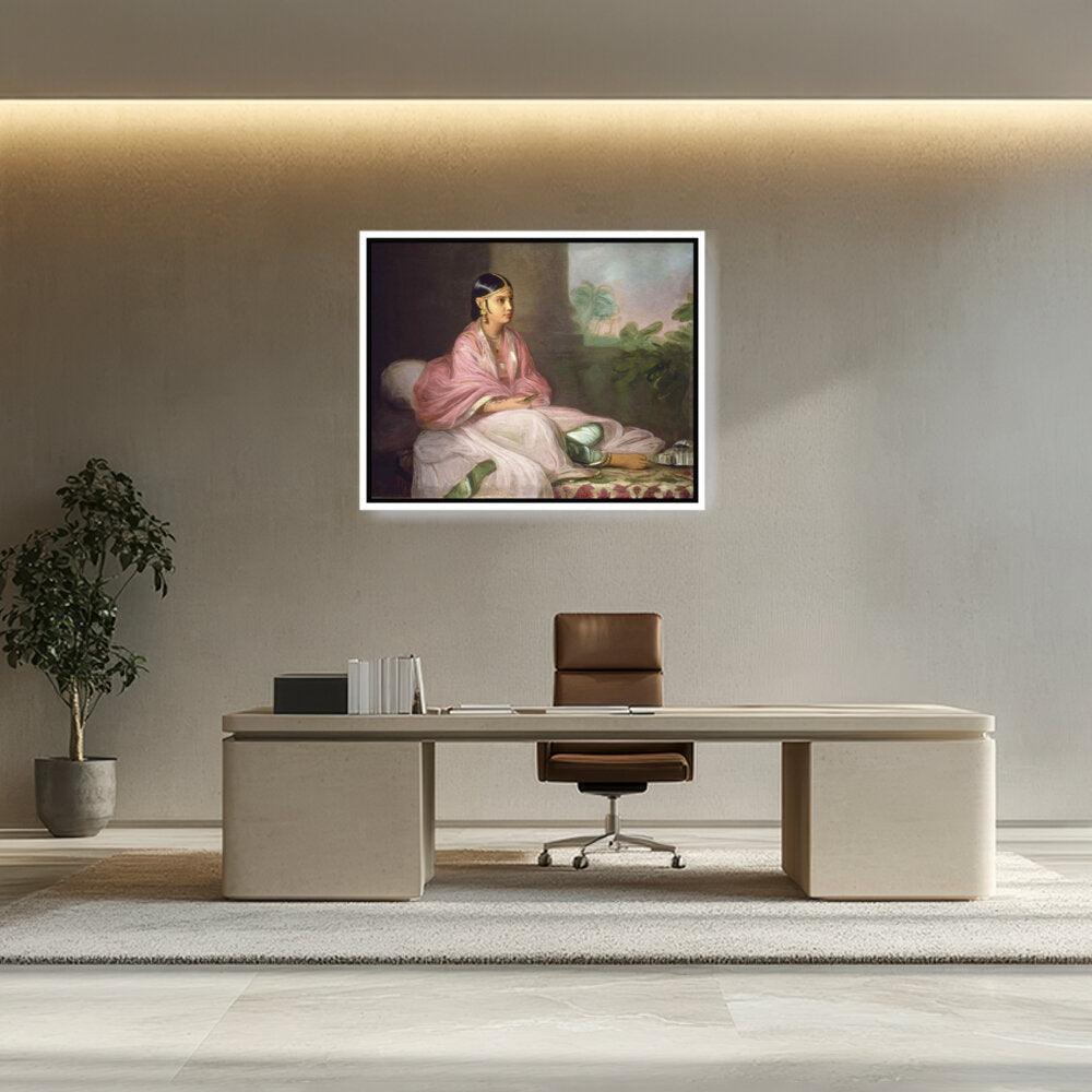 Indian Bibi Jemdanee - FLOATING FRAME