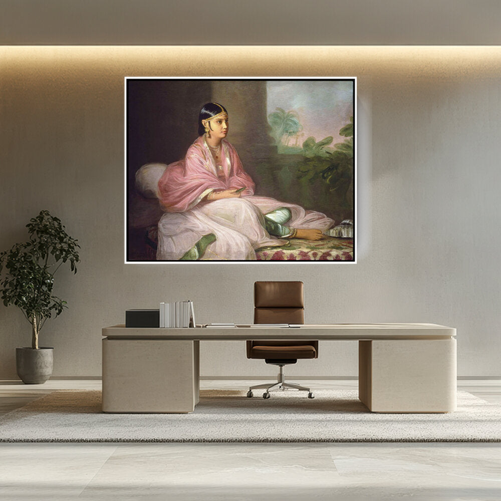 Indian Bibi Jemdanee - FLOATING FRAME