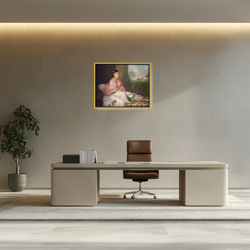 Indian Bibi Jemdanee - FLOATING FRAME