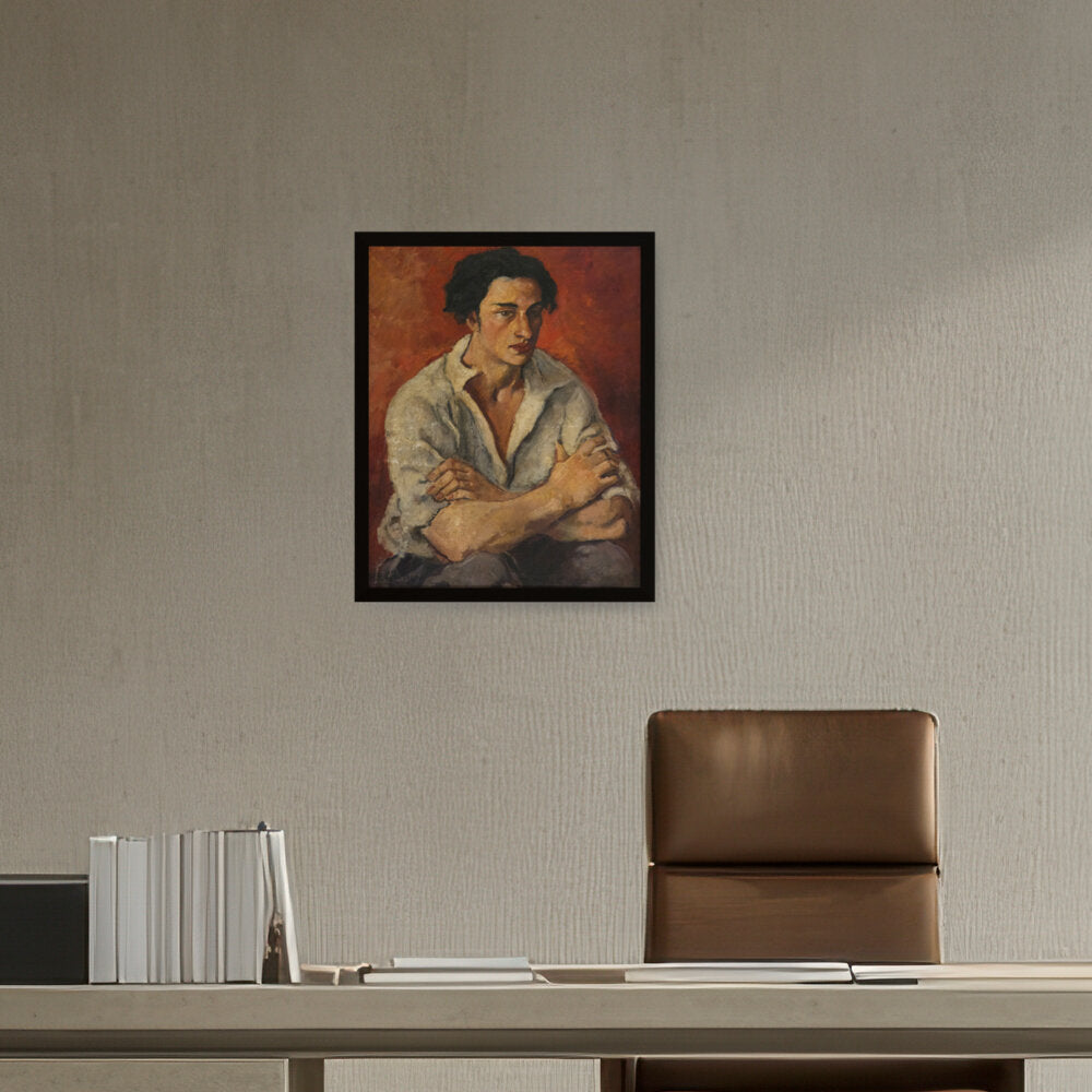 Portrait Of A Young Man - Framed Canvas