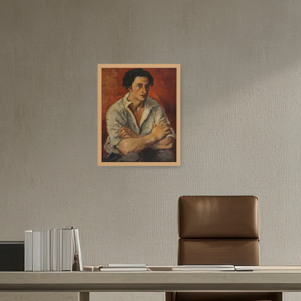Portrait Of A Young Man - Framed Canvas