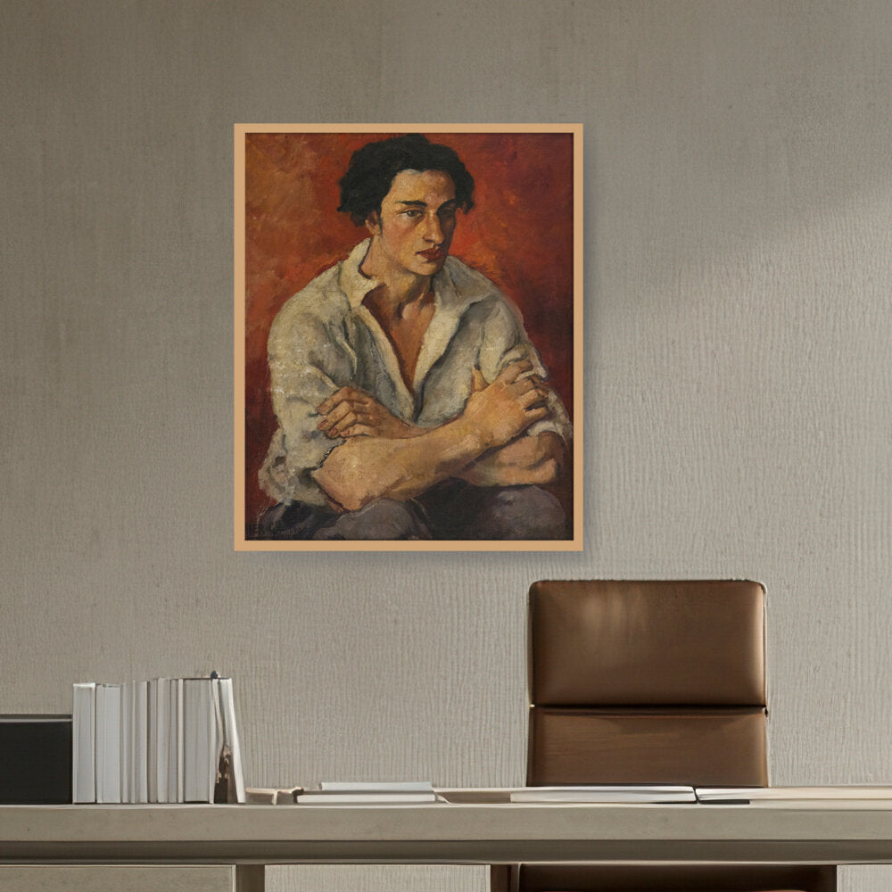 Portrait Of A Young Man - Framed Canvas
