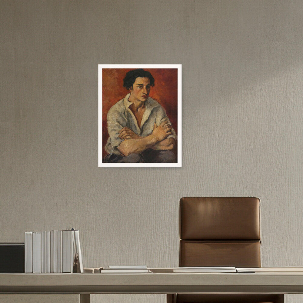 Portrait Of A Young Man - Framed Canvas