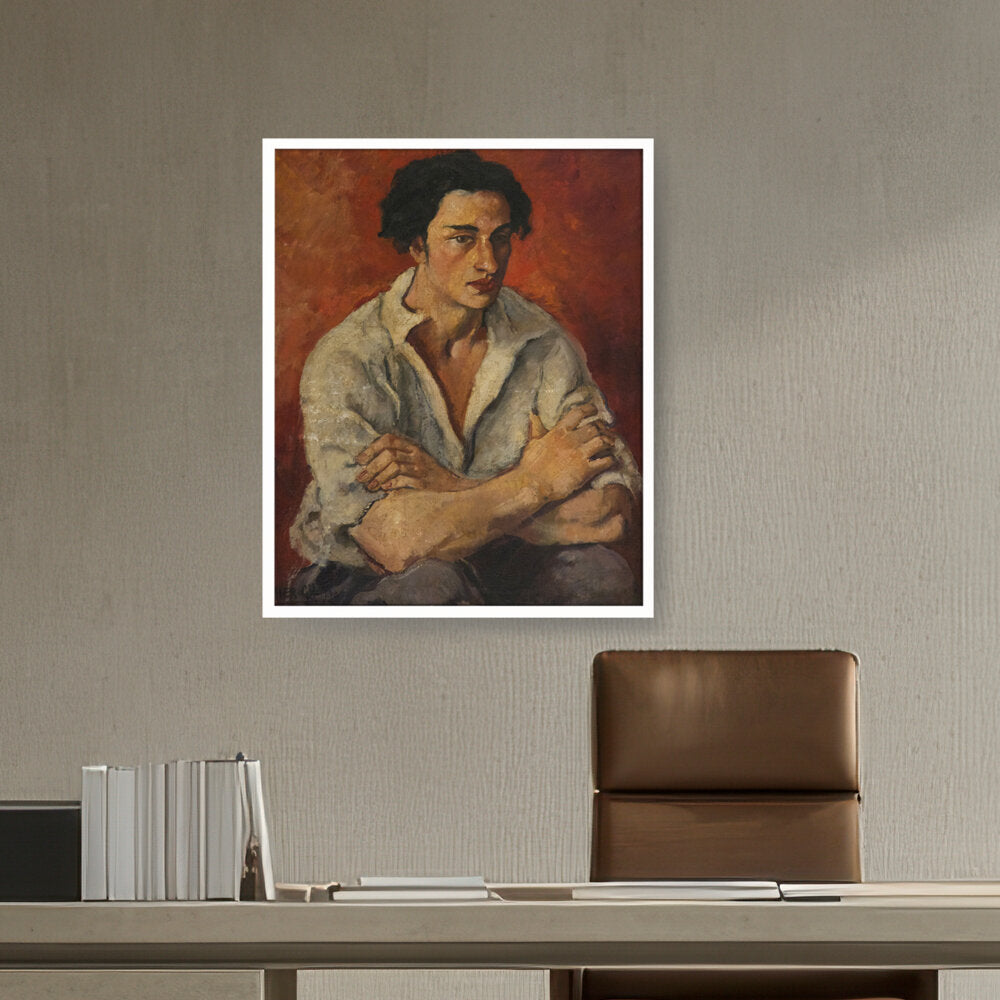 Portrait Of A Young Man - Framed Canvas