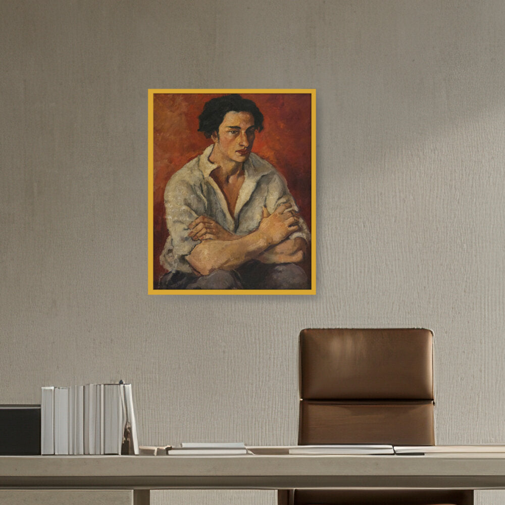 Portrait Of A Young Man - Framed Canvas