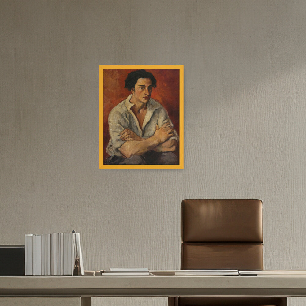 Portrait Of A Young Man - Framed Canvas