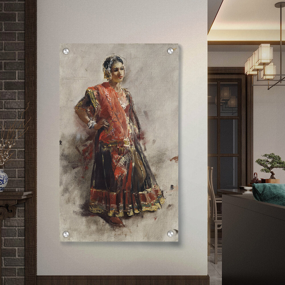 Indian Dancing Girl - Acrylic Wall Photo