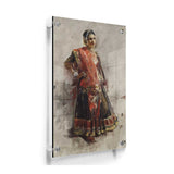 Indian Dancing Girl - Acrylic Wall Photo