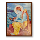 Sree Ram With Little Squirrel - Framed Canvas
