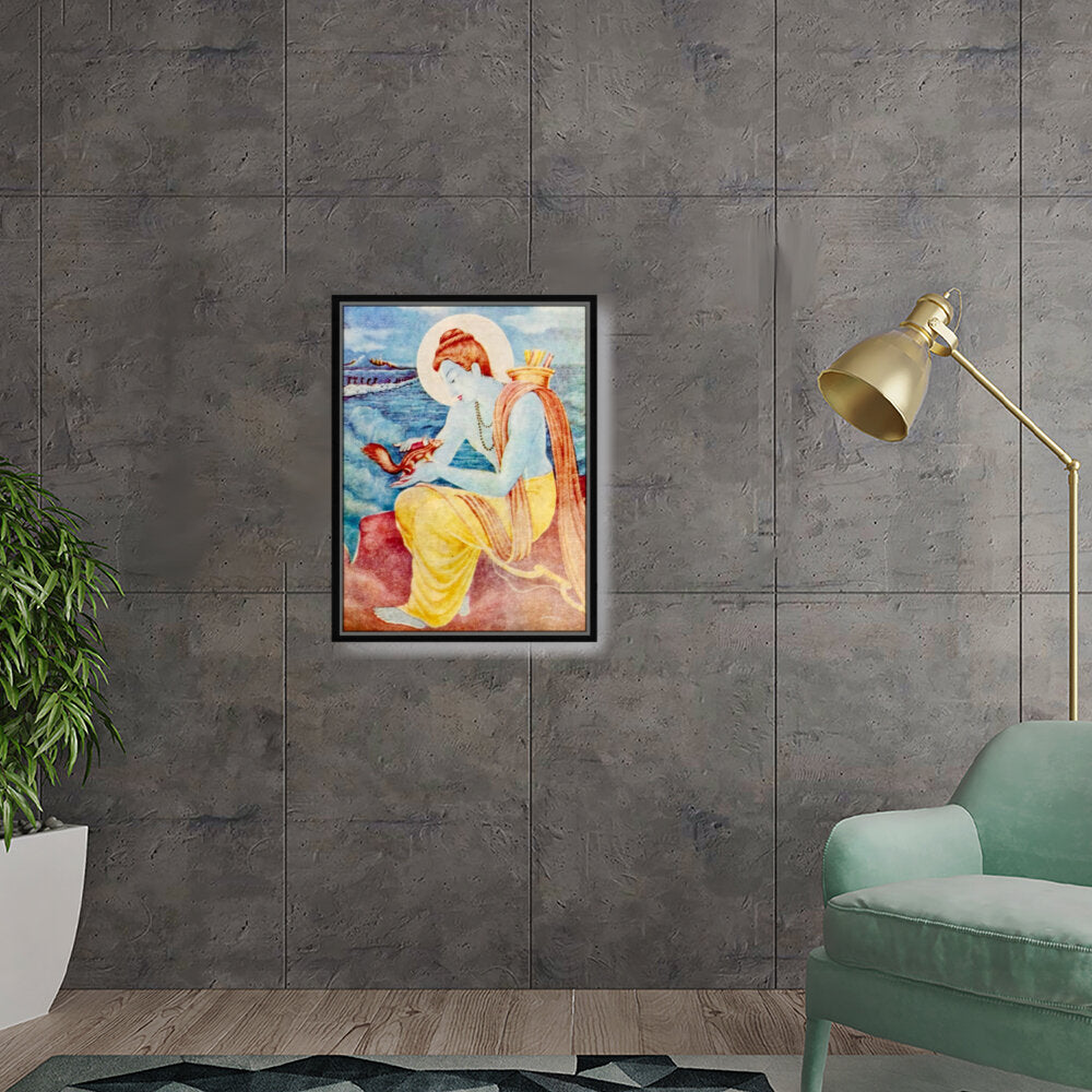 Sree Ram With Little Squirrel - FLOATING FRAME