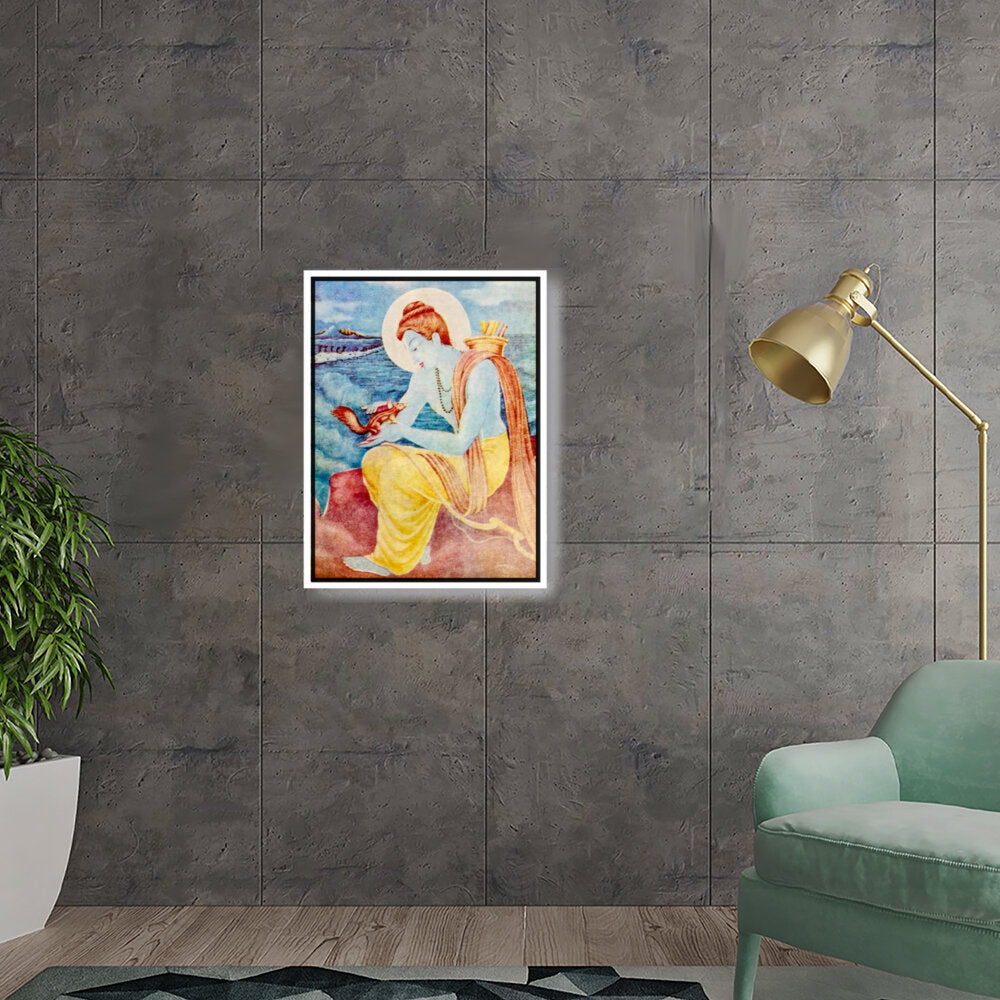 Sree Ram With Little Squirrel - FLOATING FRAME