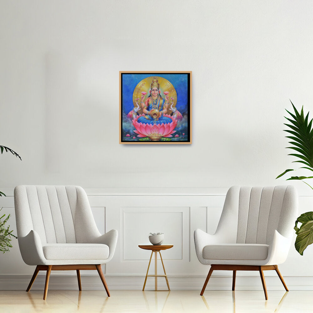 Lakshmi With A Kalasha - FLOATING FRAME