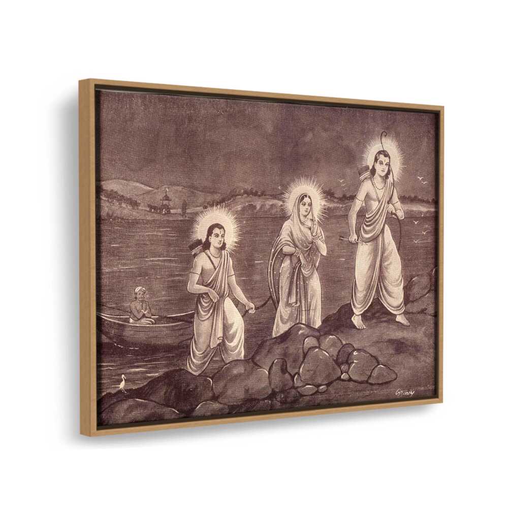 Rama With Sita And Laxman - FLOATING FRAME