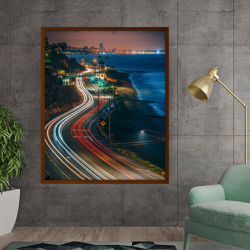 California State Route - Framed Canvas