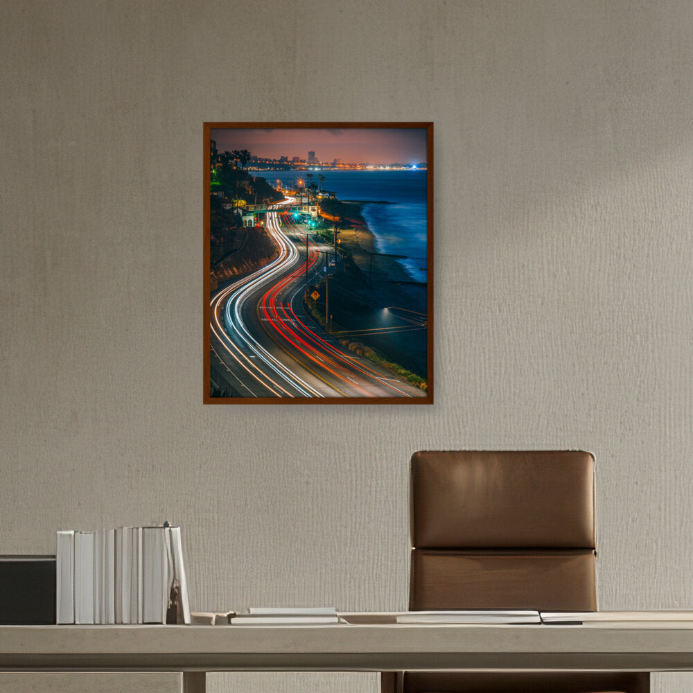 California State Route - Framed Canvas