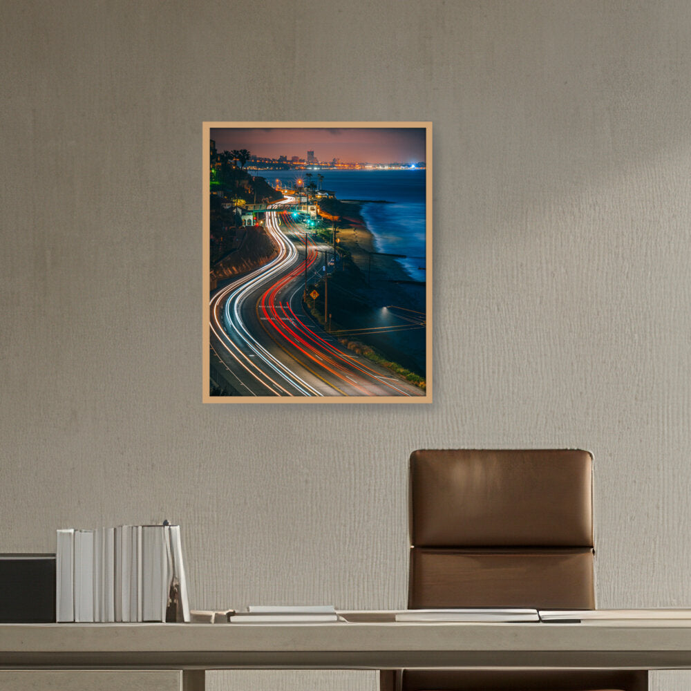 California State Route - Framed Canvas