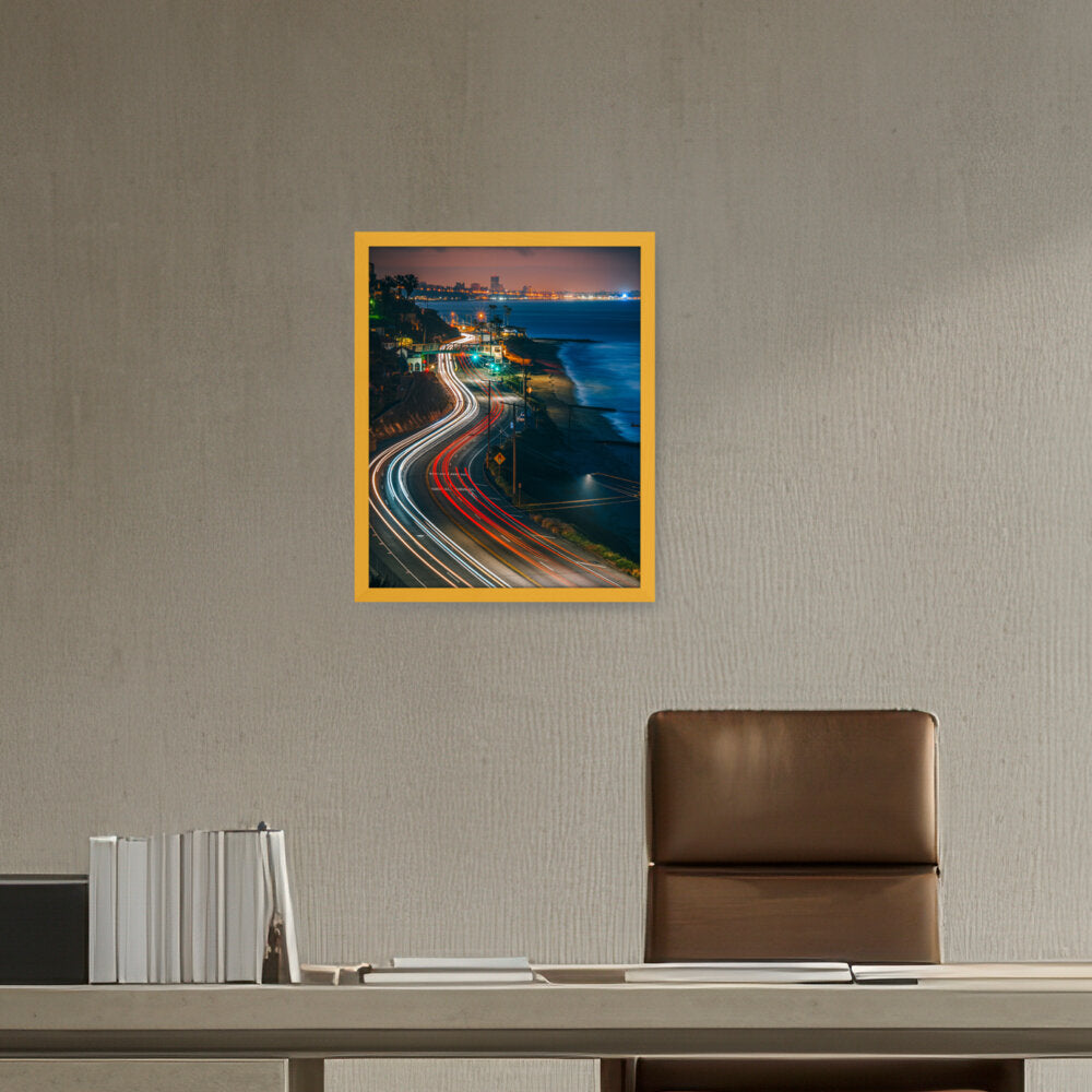 California State Route - Framed Canvas