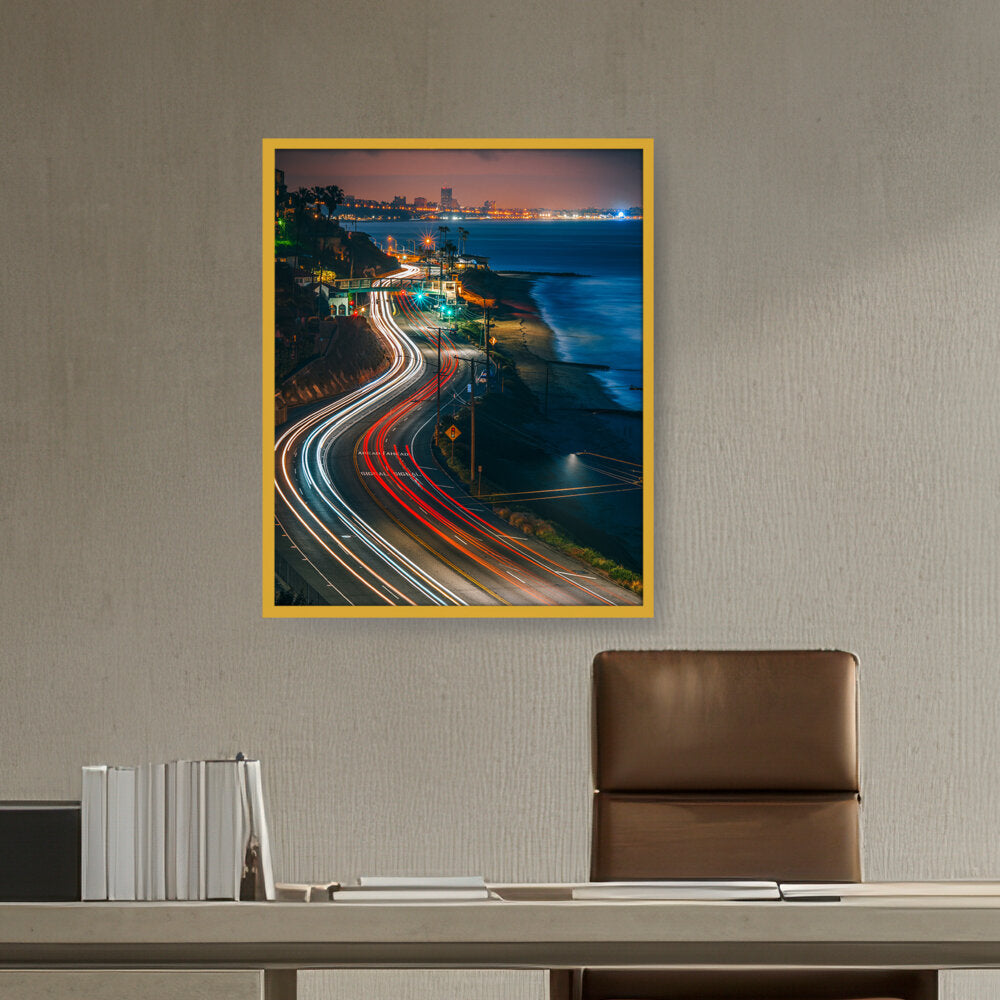 California State Route - Framed Canvas