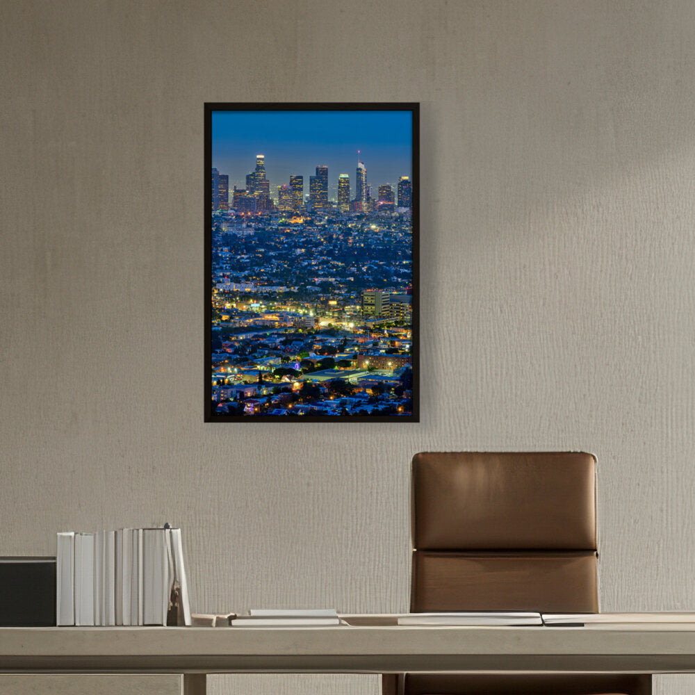 Scenic View Of Los Angeles - Framed Canvas