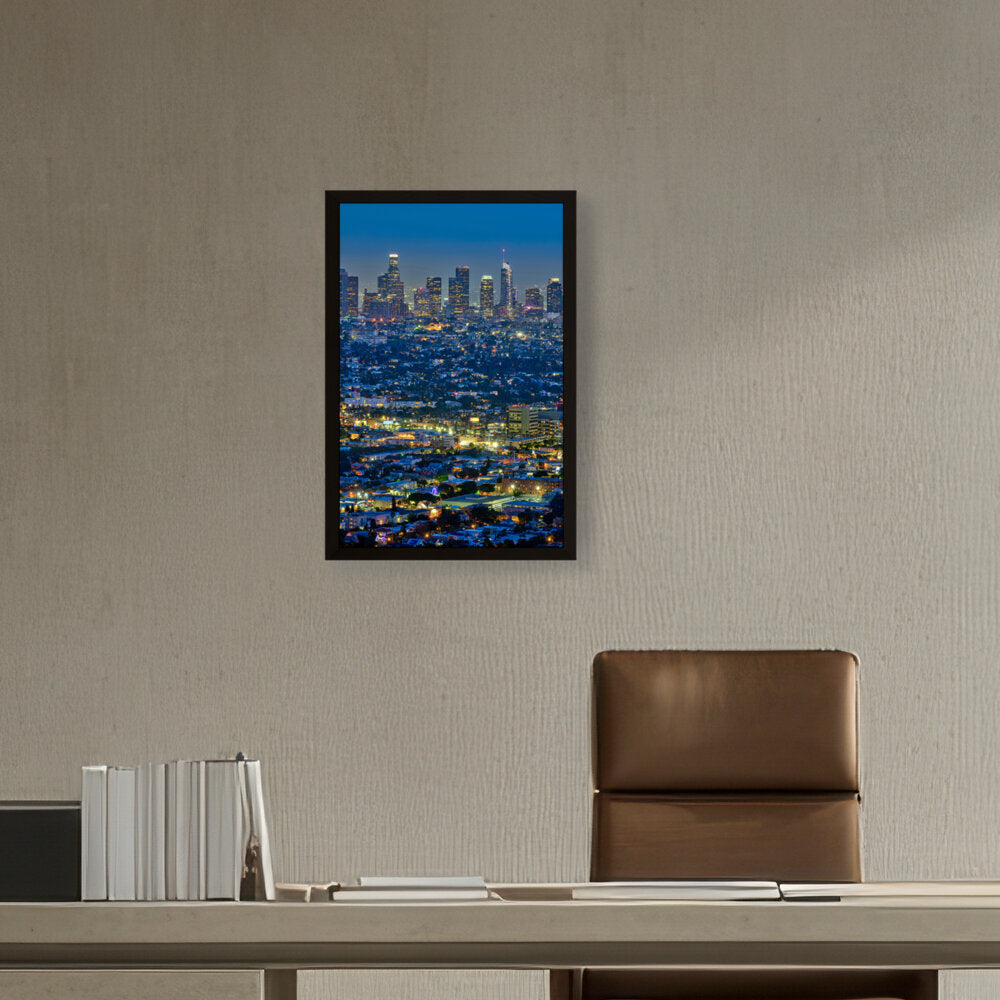 Scenic View Of Los Angeles - Framed Canvas