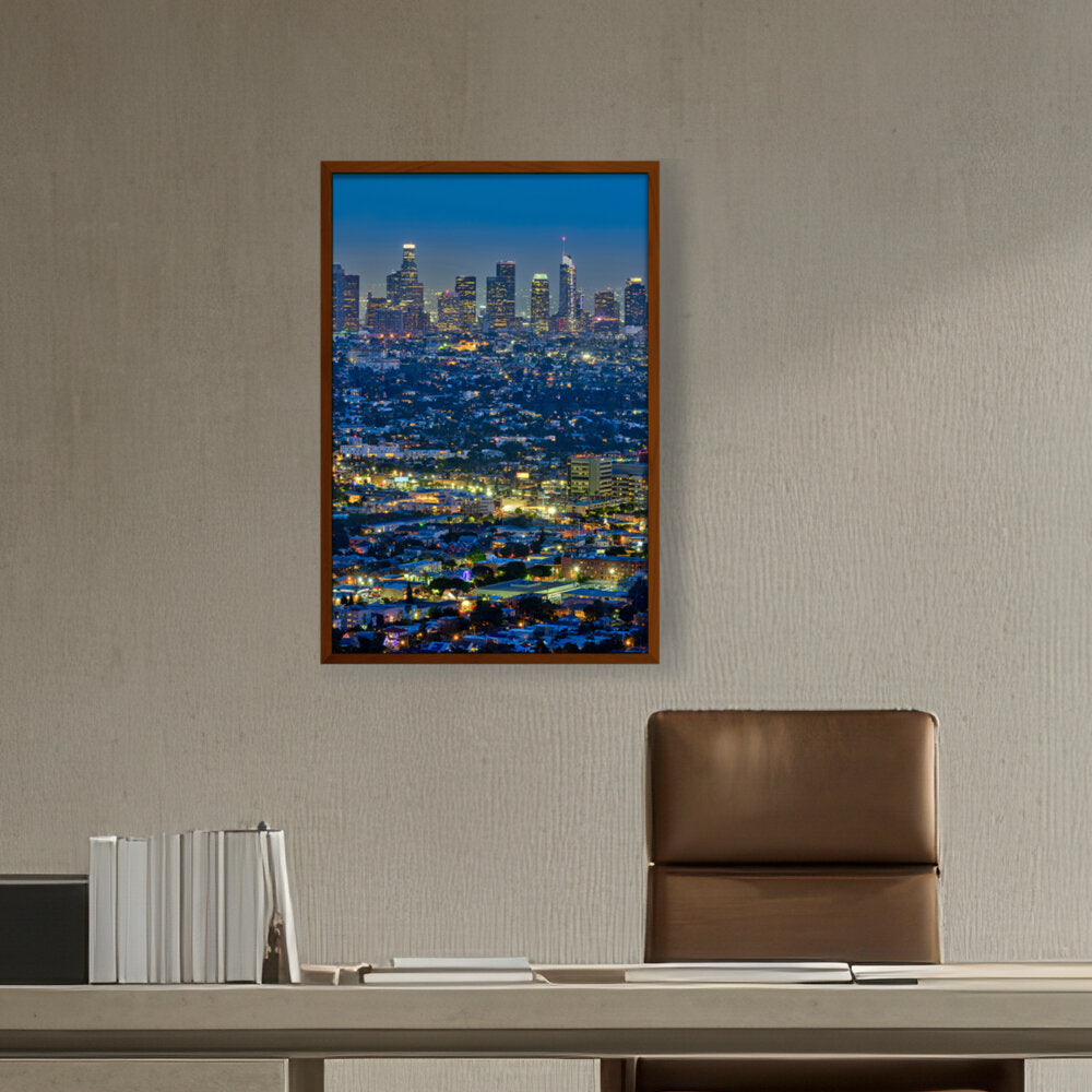 Scenic View Of Los Angeles - Framed Canvas