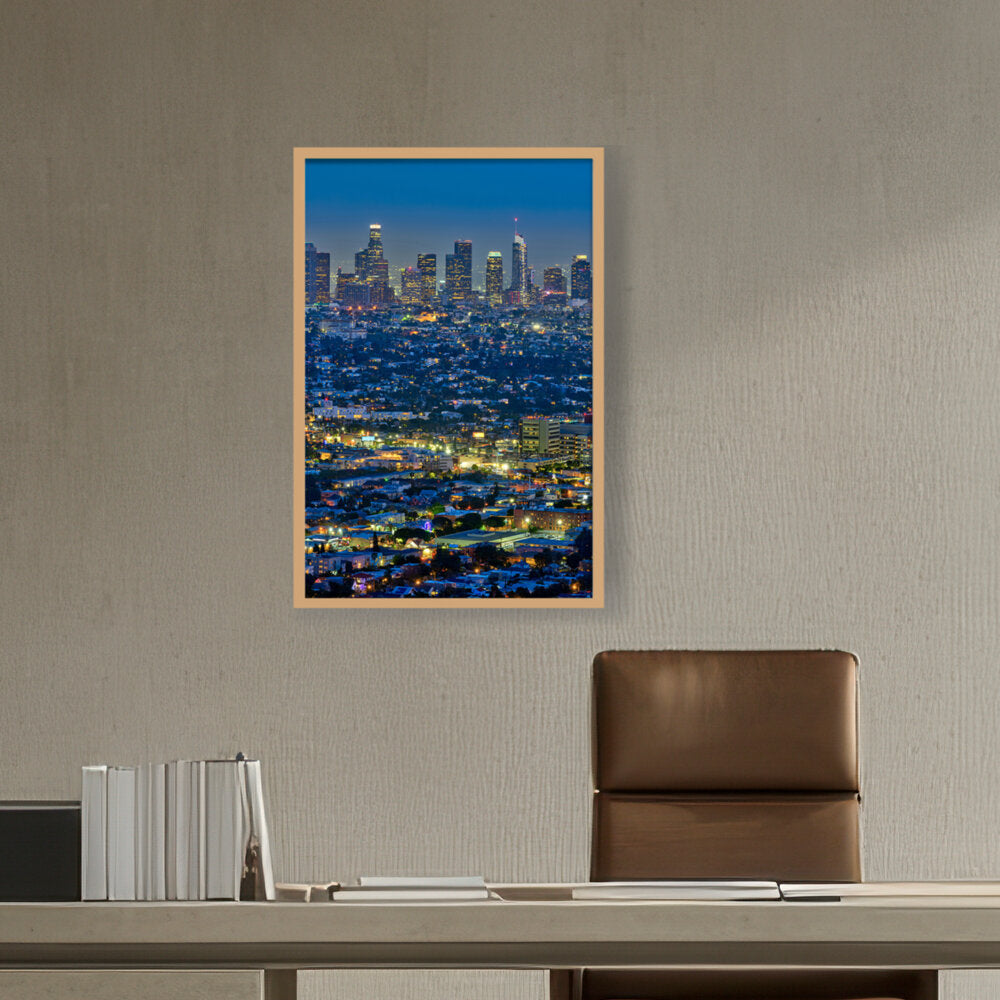 Scenic View Of Los Angeles - Framed Canvas