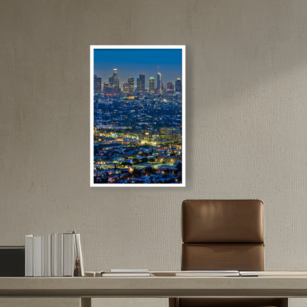Scenic View Of Los Angeles - Framed Canvas