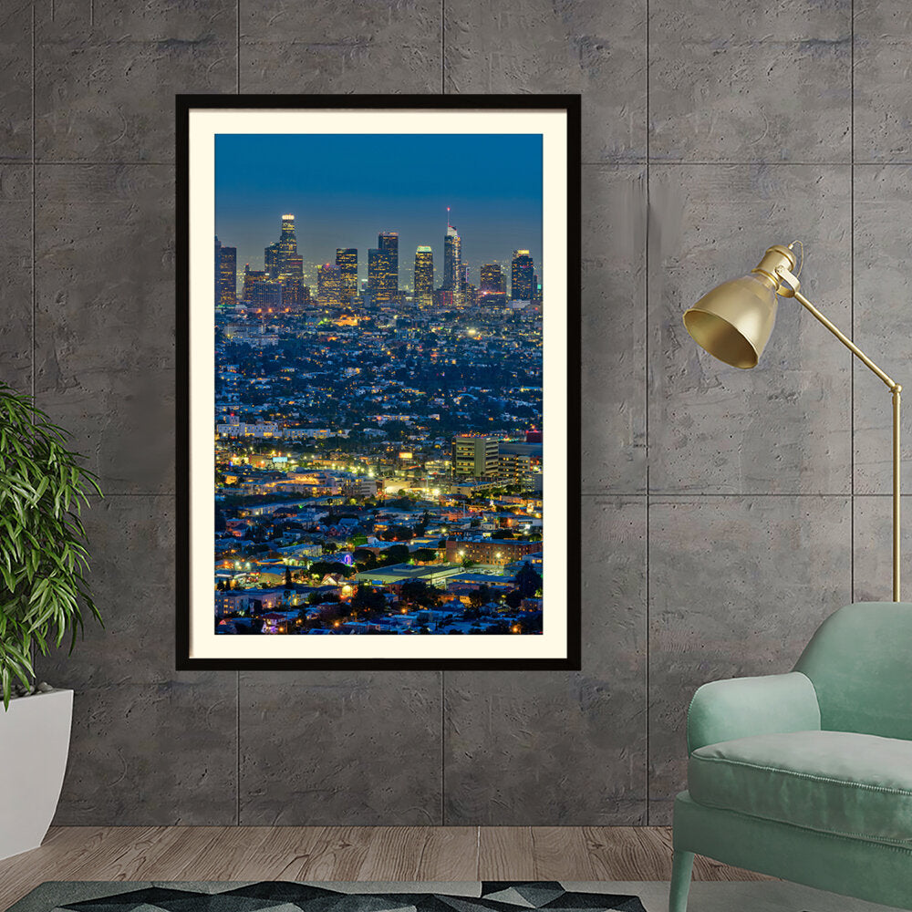 Scenic View Of Los Angeles - WALL MOUNT FRAME