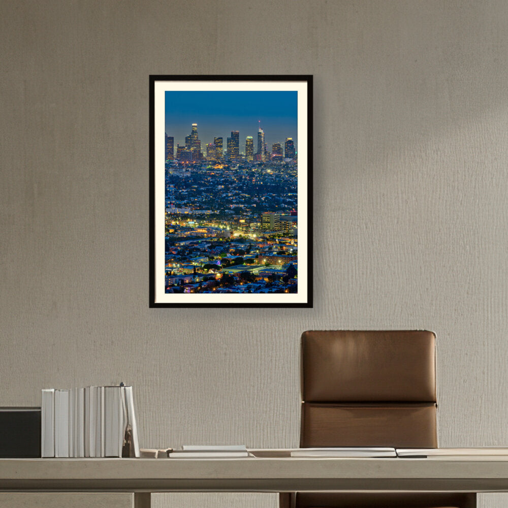 Scenic View Of Los Angeles - WALL MOUNT FRAME