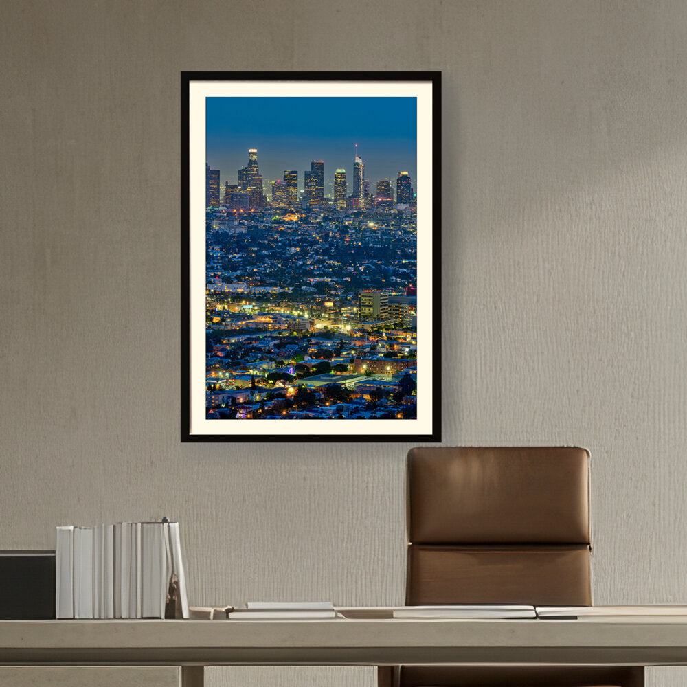 Scenic View Of Los Angeles - WALL MOUNT FRAME