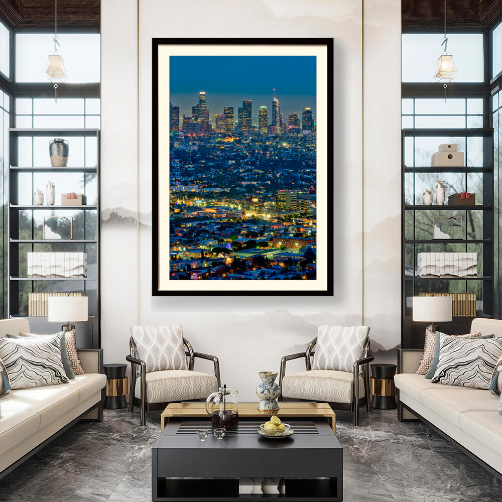 Scenic View Of Los Angeles - WALL MOUNT FRAME